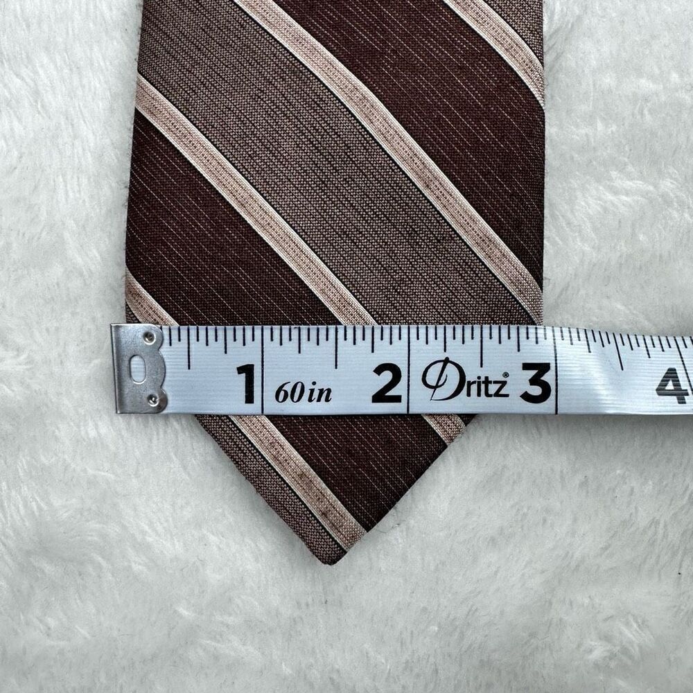 Paco Rabanne Paris Men's Neckties‎ Bundle of 2 Blue And Brown Stripes Vintage - Picture 6 of 7